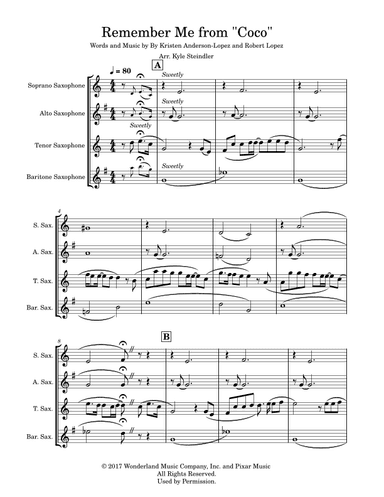 Remember Me (lullaby) (arr. Kyle Steindler)