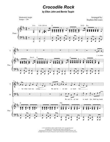 Crocodile Rock (arr. Stephen DeCesare)