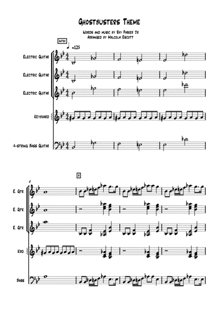 Ghostbusters (arr. Malcolm Escott)