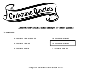 Christmas Flex Quartets - Eb Instruments treble clef (arr. Chriss Scherer)