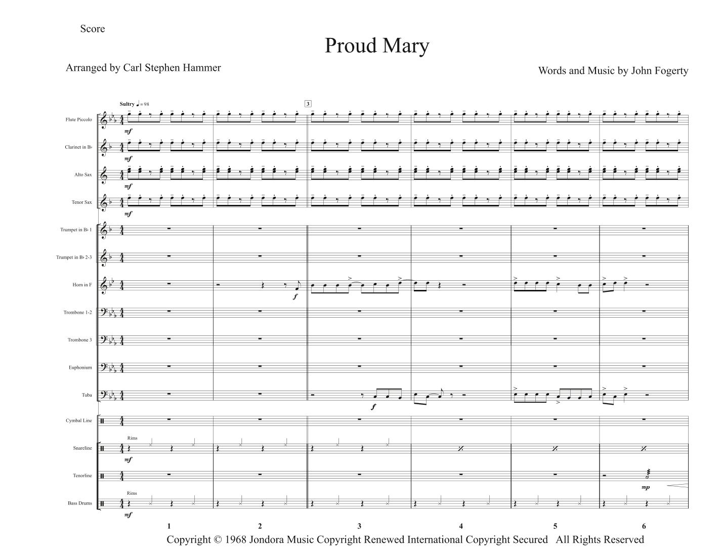 Proud Mary (arr. Carl Hammer)