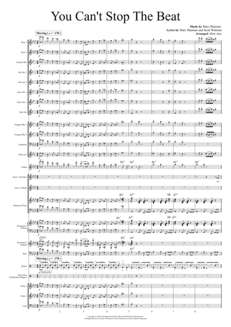 You Can't Stop The Beat (arr. Matt Amy)