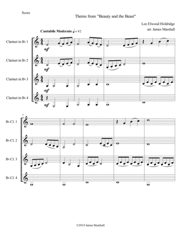 Theme From "beauty And The Beast" (arr. James Marshall)