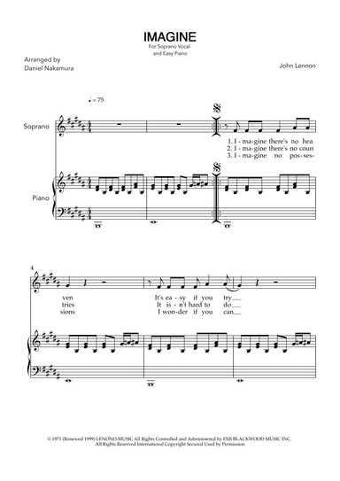 Imagine (arr. Daniel Nakamura)