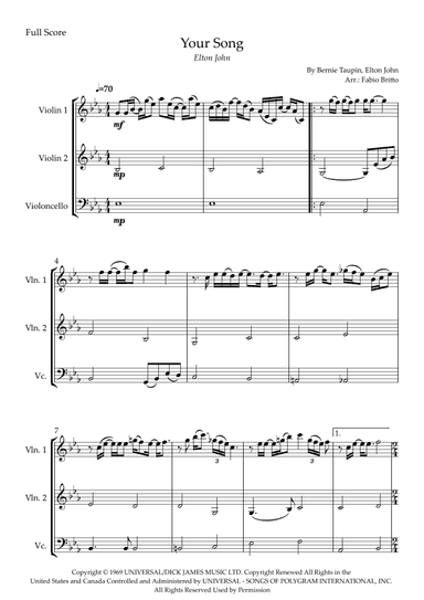 Your Song (arr. Fabio Britto)