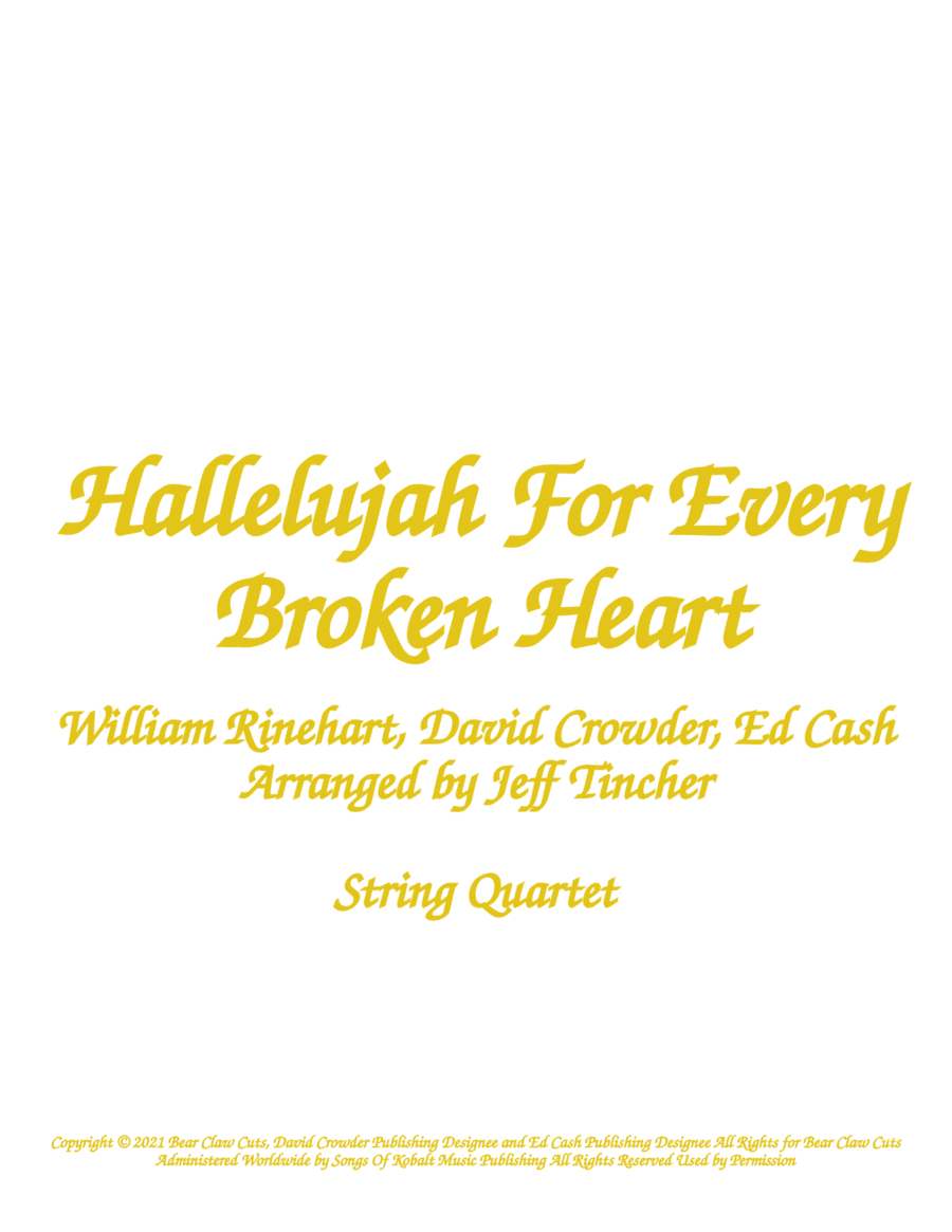 Hallelujah For Every Broken Heart (arr. Jeff Tincher)