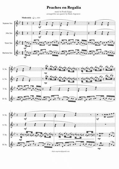 Peaches En Regalia (arr. Dario Argentesi)
