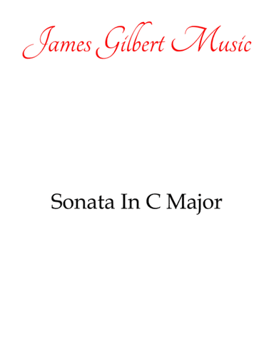 Sonata In C Major (K. 545) (arr. James Gilbert Music)