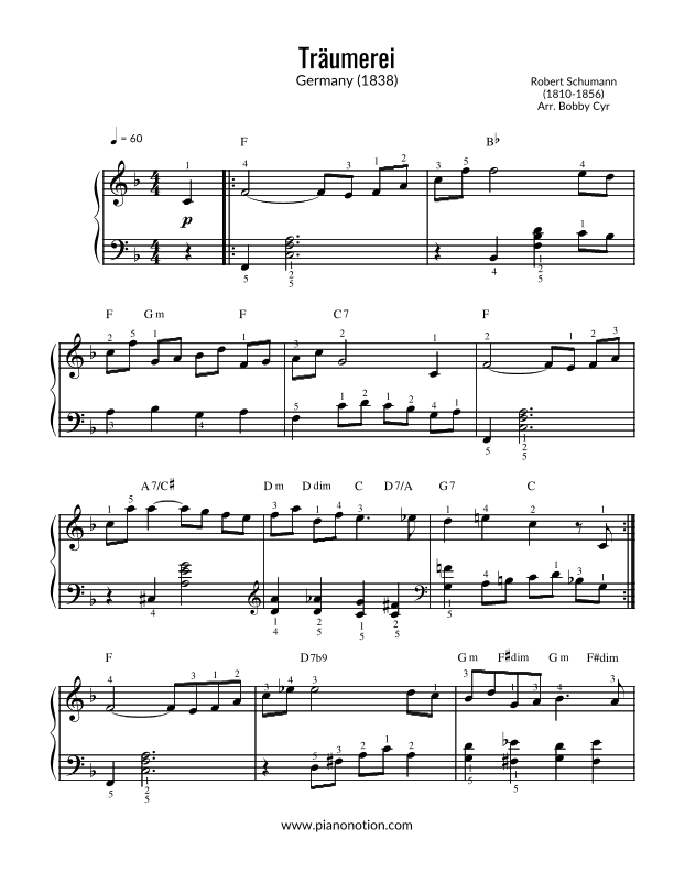 Träumerei (Easy Piano) (arr. Bobby Cyr)