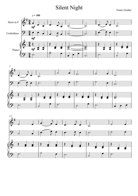 Franz Gruber - Silent Night (English Horn and Double Bass Duet) (arr. André Laitano)