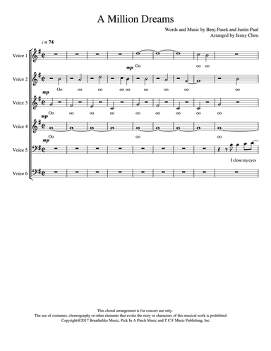 A Million Dreams (arr. Jenny Chou)