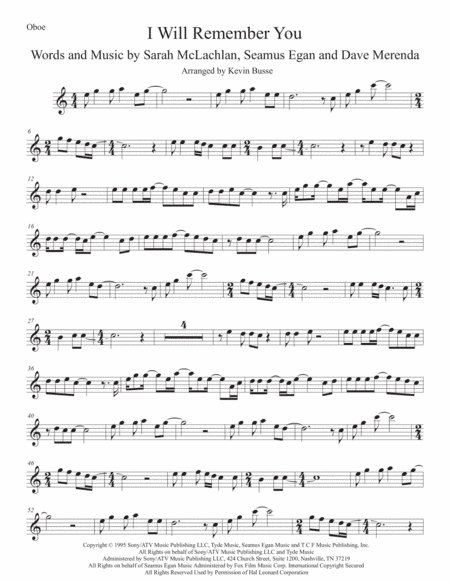 I Will Remember You (arr. Kevin Busse)