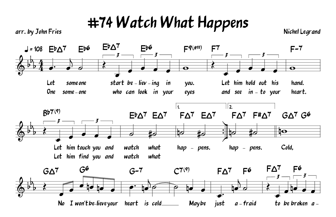 Watch What Happens (arr. John Fries)