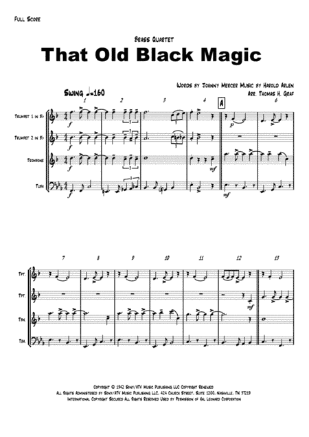 That Old Black Magic (arr. Thomas Graf)