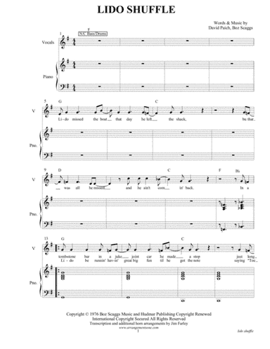 Lido Shuffle (arr. Jim Farley www.arrangementsone.com)