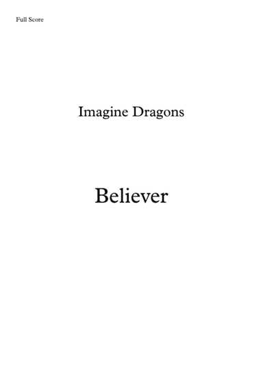 Believer (arr. Leandro Cardoso)