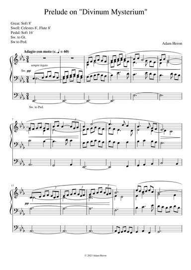 Prelude on "Divinum Mysterium"