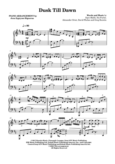 Dusk Till Dawn (arr. JedEd)