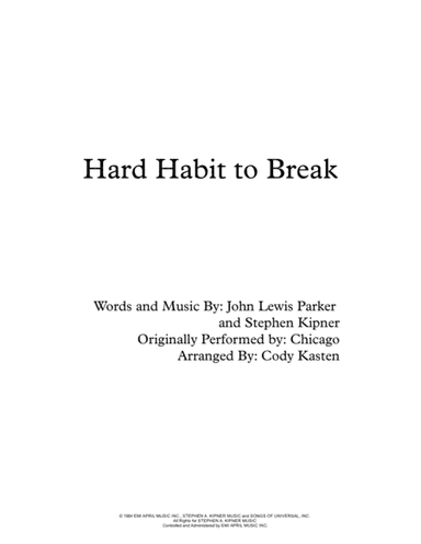 Hard Habit To Break (arr. Cody Kasten)