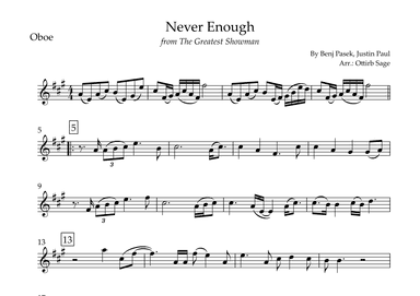 Never Enough (arr. Ottirb Sage)