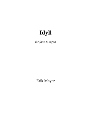 Idyll for Flute & Organ