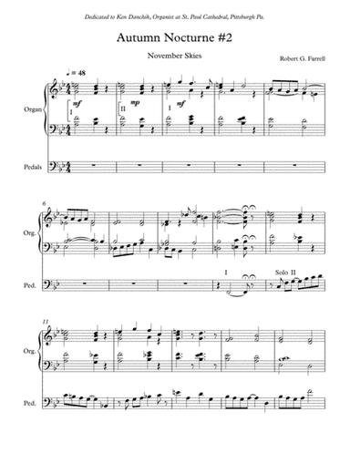 Autumn Nocturne #2 for Organ