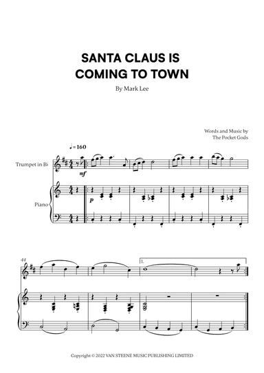 Santa Claus Is Coming To Town (arr. Cadenza Editions)