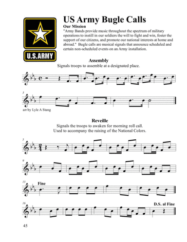 US Army Bugle Calls (arr. lyle stang music)
