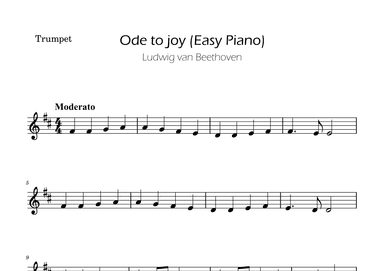 Ode To Joy - Easy Trumept (arr. Ygor Nunes)
