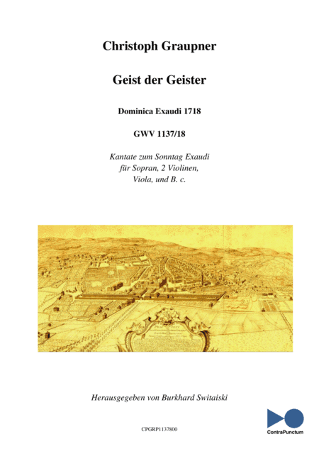 Graupner Christoph Cantata Geist der Geister GWV 1137/18 (arr. Dr. Burkhard Switaiski)