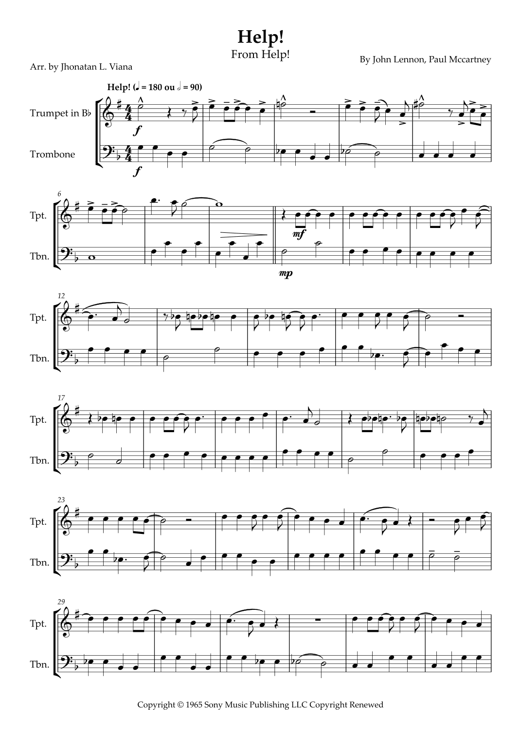 Help! (arr. Jhonatan Lucio Viana)