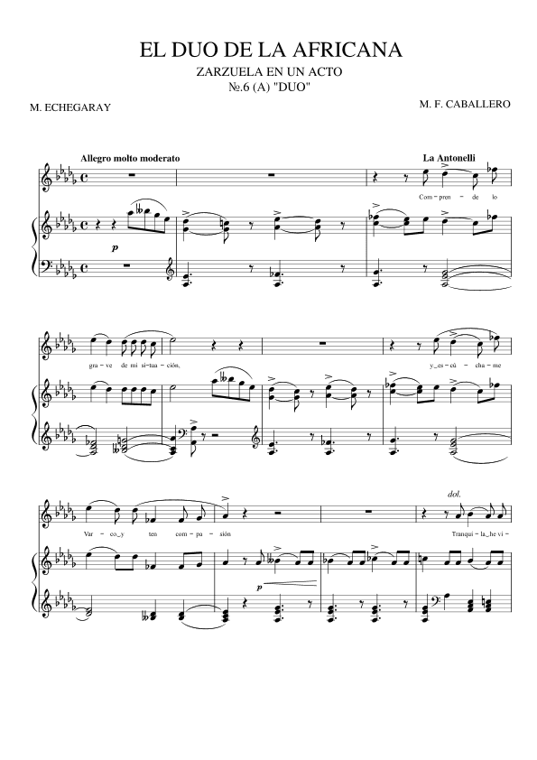 El duo de la Africana (arr. Renata Varnagirytė)