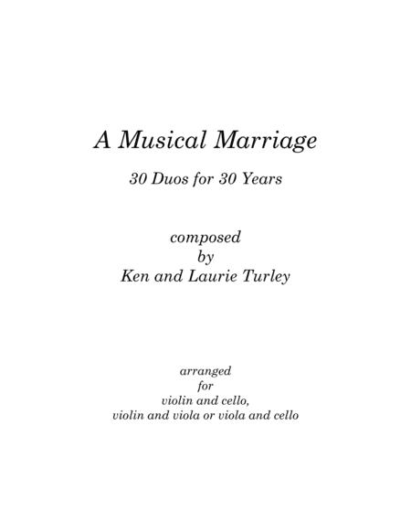 String Duo No 01 from A Musical Marriage  "Waltz"