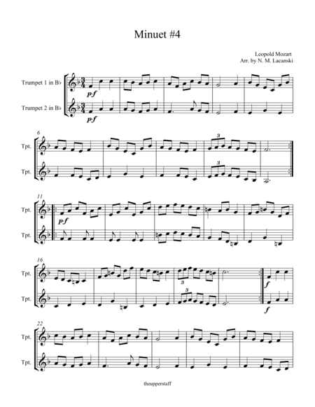 Minuet #4 (arr. Nick Lacanski)