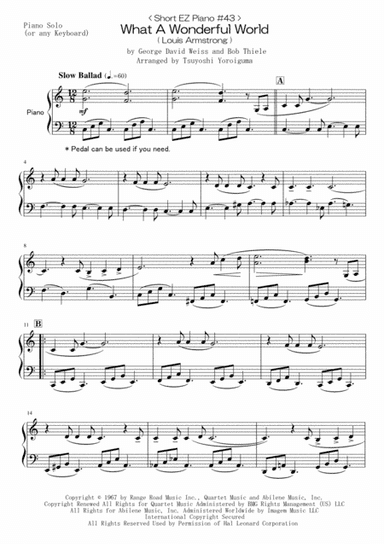 What A Wonderful World (arr. Tsuyoshi Yoroiguma)