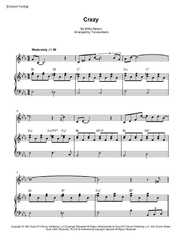 Crazy (arr. Tunescribers)