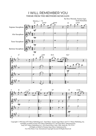 I Will Remember You (arr. Alex Nunes Rodrigues)