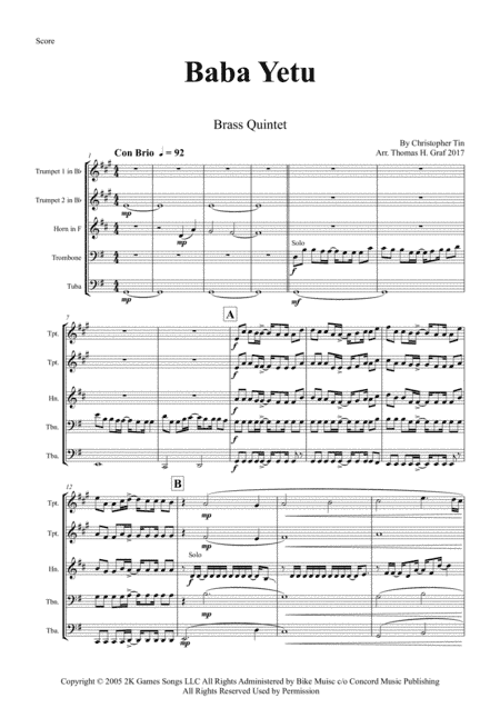 Baba Yetu (arr. Thomas H. Graf)