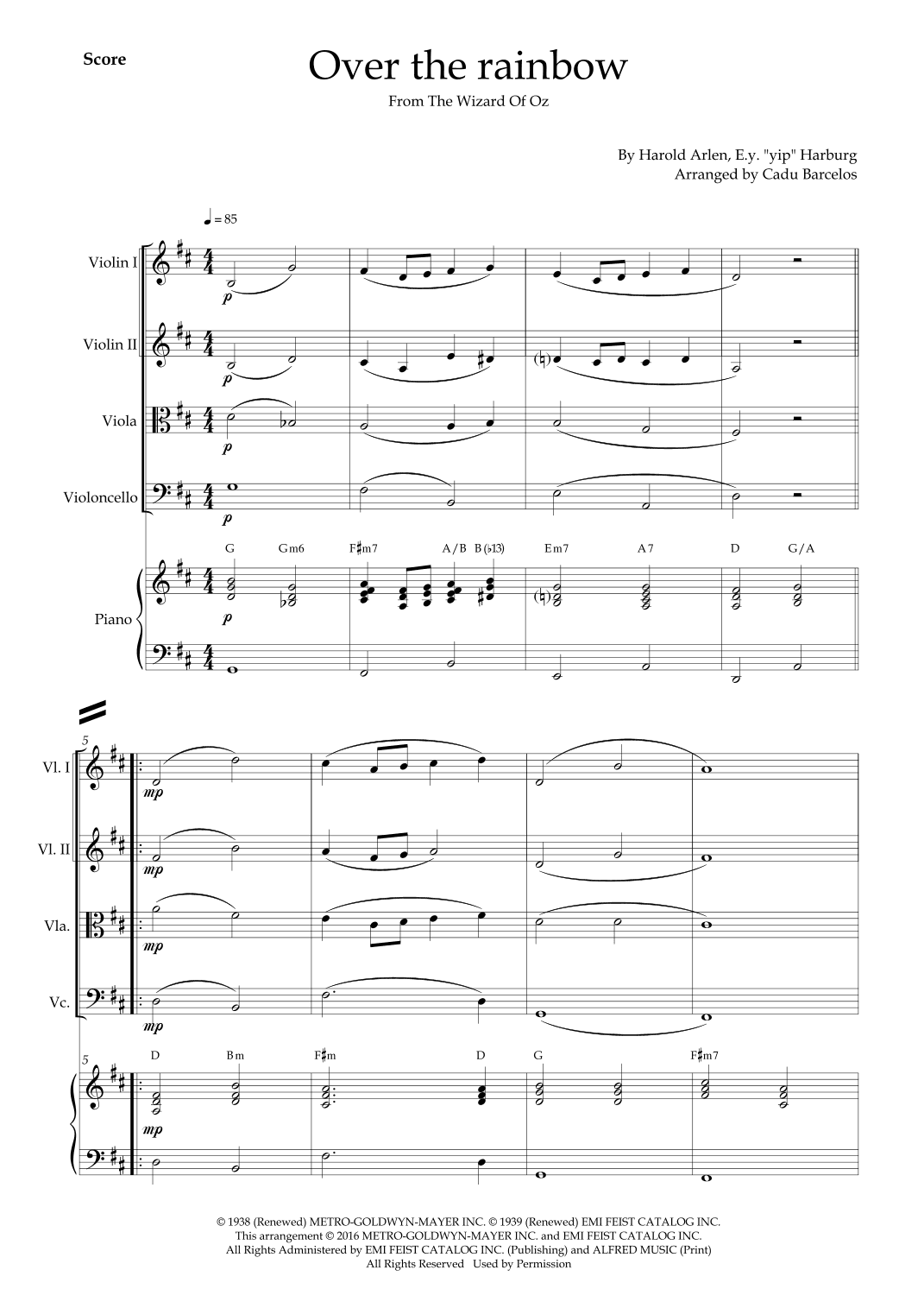 Over The Rainbow (arr. Cadu Barcelos)