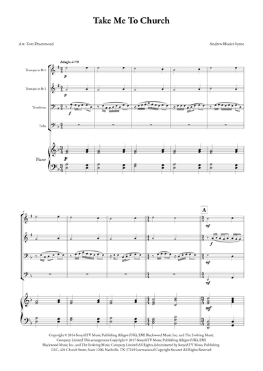 Take Me To Church (arr. Tom Drummond)