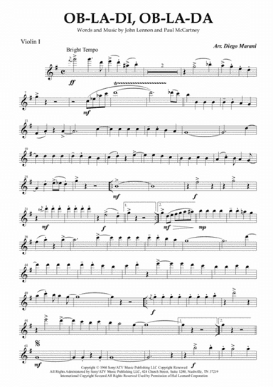 Ob-La-Di, Ob-La-Da (arr. Diego Marani)