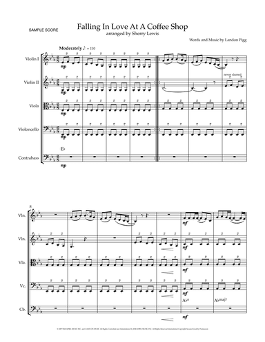 Falling In Love At A Coffee Shop (arr. Sherry Lewis)