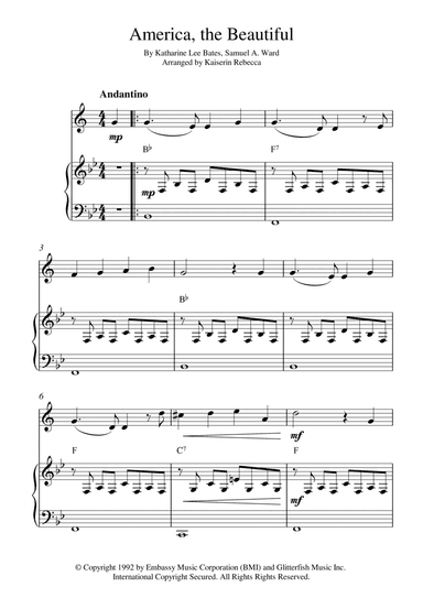 America The Beautiful (arr. Kaiserin Rebecca)