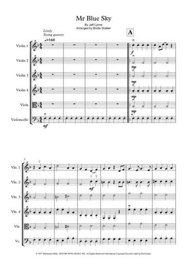 Mr. Blue Sky (arr. Bridie Walker)