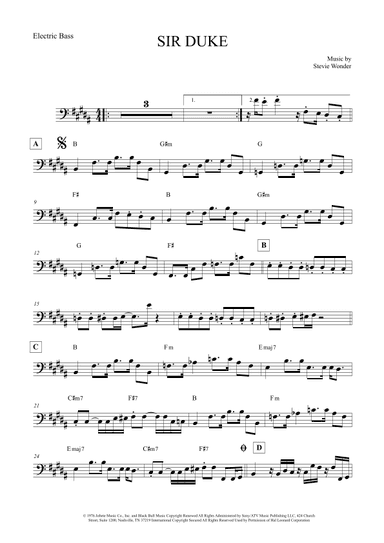 Sir Duke (arr. The Sheet Music Library)