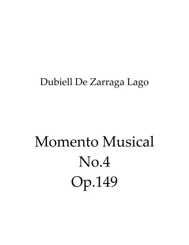 Momento Musical No.4 Op.149