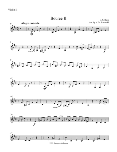 Bouree II (arr. Nick Lacanski)