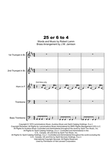 25 Or 6 To 4 (arr. J.M. Jamison)