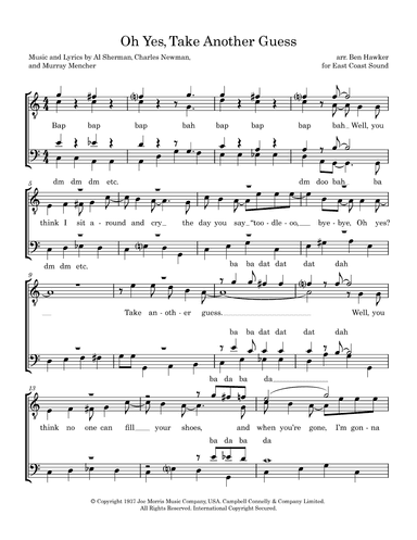 (oh Yes) Take Another Guess (arr. Ben Hawker)