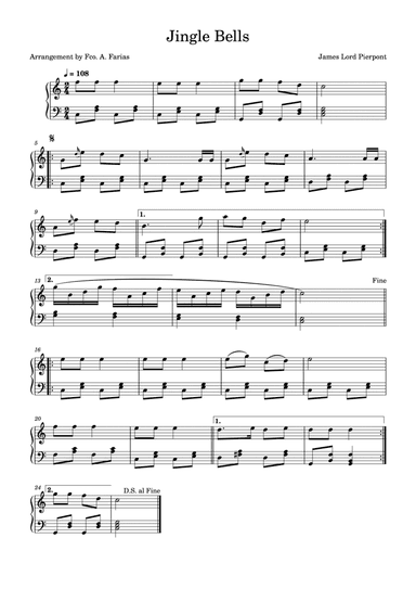 Jingle Bells (arr. Farias, F. A.)